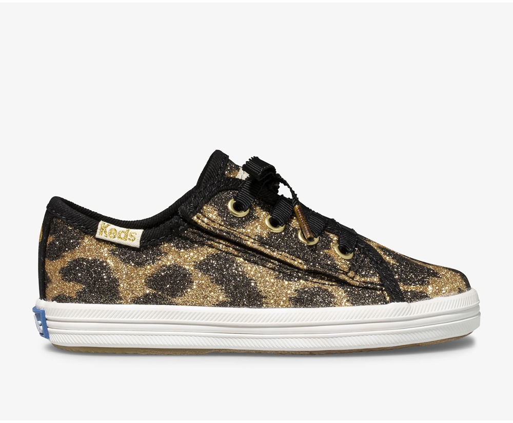 Kids Keds Sneakers - Kate Spade new york Kickstart Jr. Glitter Leopard - Leopard - 7401-VHMLW